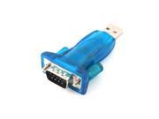 USB 2.0 to RS232 9 Pin DB9 Cable Convertor Adpater Blue w Cable