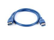 60cm 2ft Data Transfer USB 3.0 Type A Male to Female Extension Cable Cord Blue