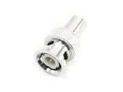 Silver Tone BNC Male to RCA Female Adapter Connector for CCTV Video