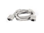 3 Meters VGA HD15 Male to Male Plug Connnetor Adapter Cable Gray for Laptop LCD