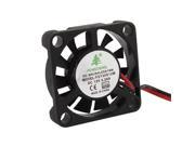 DC12V 0.08A 30mm 2 Wires Lead Cooling Fan Black for PC Computer Cases CPU Cooler