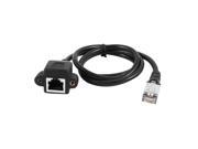 RJ45 Female to Male Adapter Network Extension Cable Panel Mount 65cm
