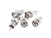 5 Pcs BNC Male Plug to RCA Male Adapter Connector Coupler