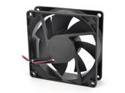 DC 12V Black Plastic Shell Cooling Fan 80mm x 80mm for PC Computer