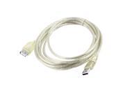 USB 2.0 Type A Male to Female M F Extension Cable Cord Clear 3Meters 9.8Ft