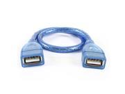 Blue USB 2.0 A Female to Female F F Extension Cable Cord 25cm