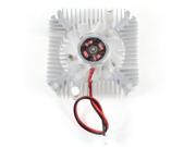 55mm 5.5cm DC 12V 2P VGA Graphic Card Heat Sink Cooling Fan Cooler Silver Tone
