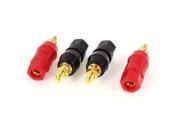 4 Pieces Replacement 4mm Banana Plug Jack Binding Post Adapter Red Black