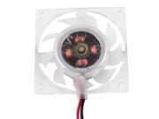 40mmx10mm DC 12V 2 Pin Plastic Cooling Fan Cooler Clear for Computer
