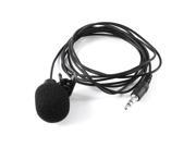 Black 1.6M Cable 3.5mm Jack Neck Clip Microphone for Notebook Laptop