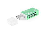 High Speed All In One USB2.0 MMC SD T Flash TF Memory Card Reader Green