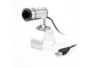Silver Tone Black 2 Mega Pixels USB PC Camera Webcam for Laptop Desktop
