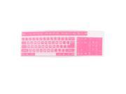 Silicone Pink Clear Full size Desktop Keyboard Guard Film 44.5cm x 13.5cm