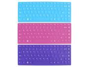 3 Pcs Blue Fuchsia Purple Silicone Keyboard Skin Protector Film for Lenovo 14