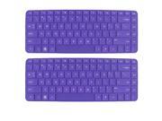 2 Pcs Purple Soft Silicone Laptop Keyboard Skin Cover Protector Film for HP 14