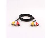 Unique Bargains 1.35 Meter 4.4Ft 3 RCA to 3 RCA DVD TV AV Computer Audio Video Extension Cable
