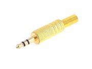 Unique Bargains Gold Tone Metal Spring RCA Male Plug Video Coax Connector Adapter