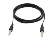 Black 3.5mm Male to 3.5mm Male Plug Adapter Flat Audio Extension Cable 1.04M