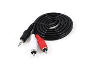 3.5mm Male to 2 RCA Male Adapter Stereo Audio Cable 1.5 Meter Length