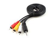 1.5 Meter Length 3.5mm Jack to 3 RCA Adapter Audio Stereo Extension Cable