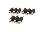 3 Pcs Triple 3 RCA Female to RGB Coupler Adapter Connector Extension
