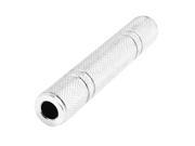 Silver Tone Metal 6.35mm Female to Female Socket F F Connector