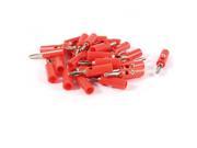Unique Bargains 30pcs Audio Speaker Wire Cord Banana Plug Screw Connector Adapter Red 3.5mm