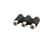 3RCA Female To Female Splitter Connector Adapter