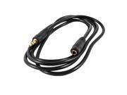 1.5M 3.5mm Male to Female Jack M F Adapter Audio Cable Cord Black