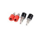 4Pcs Speaker Amplifier Insulated Binding Post Banana Connector Plug Black Red