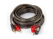 Black Audio Video 2 RCA Male to Male Extension Cable Wire 3 Meter