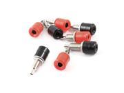 8Pcs Speaker Amplifier Insulated Binding Post Banana Connector Plug Black Red
