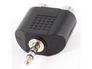 1 8 3.5mm Stereo Male Plug to Dual Female RCA Jack Audio Y Adapter Convertor