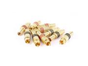 10 Pcs Solder Free Type Spring Male RCA Plug Audio Adapter Replacement
