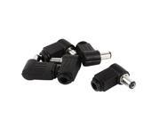5 Pcs Black Shell Right Angle 5.5mmx2.1mm Male Plug DC Power Couplers Connectors