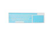 Flexible Silicone Keypad Keyboard Shield Guard Film Blue Clear for Desktop