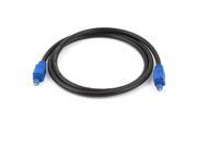 Blue Black Male to Male Plug Digital Optical Fiber Optic Audio Cable 1 Meters