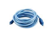 10Ft 3 Meters Male to Male Plug Digital Audio Optical Fiber Cable Cord Lead Blue