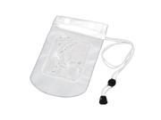 White Plastic Water Resistant Bag Pouch Neck Strap for iPhone 3G 3GS 4 4G