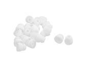 Silicone Dual Flange in Ear Headphone Cover Earphone Cushion Replacement White 20 Pcs