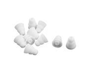 10 Pcs White Silicone 15mm High Triple Flange In Ear Earbud Ear Buds Eartips