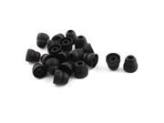 20Pcs Black 5mm Dia Silicone Double Flange Earbud Eartips for In Ear Earphone
