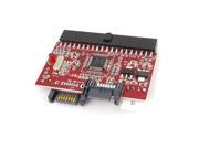 Computer 40 Pin IDE to 7 Pin 2 in 1SATA Male Red Bidirectional Converter w Cable