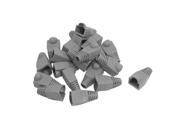 Network Cable Boots Cap Cover for RJ45 Connectors Gray 20 Pieces