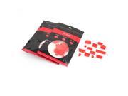 5 Set 13 in 1 Red Silicon Anti Dust Plug Cover Stopper for MacBook Pro Air