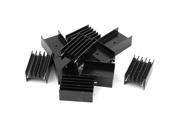 10 Pcs 35mmx23mmx16mm Black Aluminum Heatsinks Radiator Needles for Mosfet IC