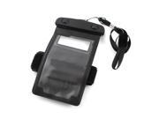 Black Waterproof Mobile Phone Pouch Dry Bag Case w Neck Strap Armband