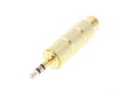 Gold Tone 3.5mm Male Plug to 3.5mm 1 8 Female Jack M F Audio Connectors Adapter
