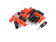20Pcs Audio Speaker Black Red 6mm Cable Connecting Screw Type Banana Plug