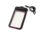 Black Waterproof Phone Smartphone Pouch Dry Bag Case w Neck Strap